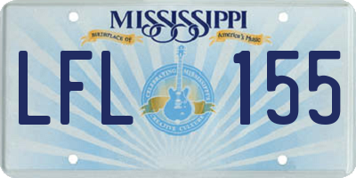 MS license plate LFL155