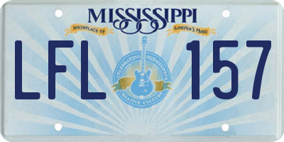 MS license plate LFL157