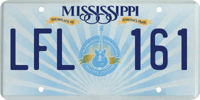 MS license plate LFL161