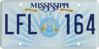 MS license plate LFL164