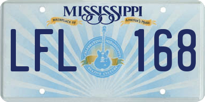 MS license plate LFL168