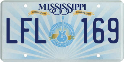 MS license plate LFL169
