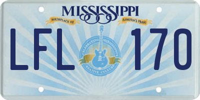MS license plate LFL170