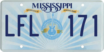 MS license plate LFL171
