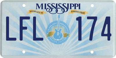 MS license plate LFL174