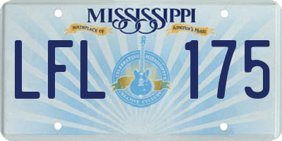 MS license plate LFL175