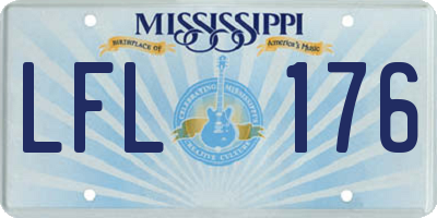 MS license plate LFL176