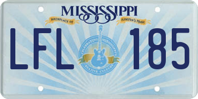 MS license plate LFL185
