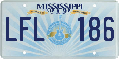 MS license plate LFL186