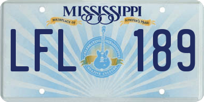 MS license plate LFL189