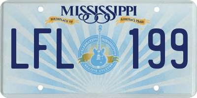 MS license plate LFL199