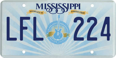 MS license plate LFL224