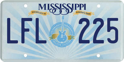 MS license plate LFL225