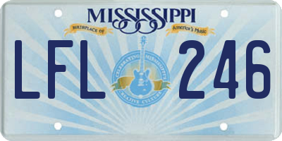MS license plate LFL246