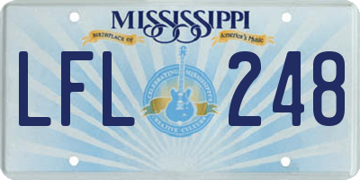 MS license plate LFL248