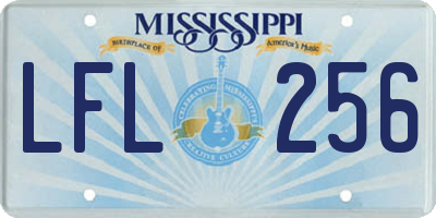 MS license plate LFL256