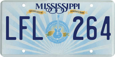 MS license plate LFL264