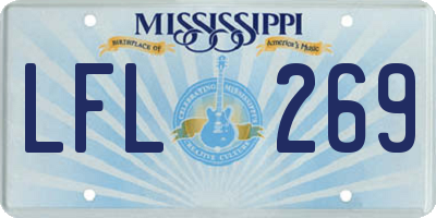 MS license plate LFL269