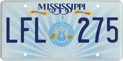 MS license plate LFL275