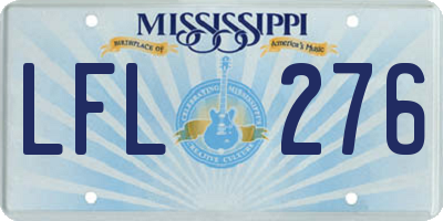 MS license plate LFL276