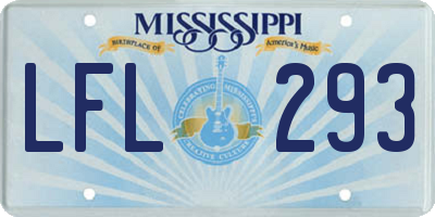 MS license plate LFL293