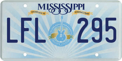 MS license plate LFL295