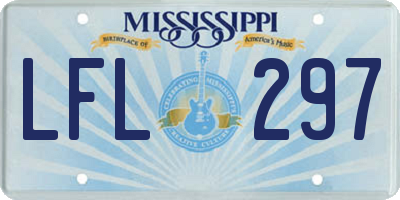 MS license plate LFL297