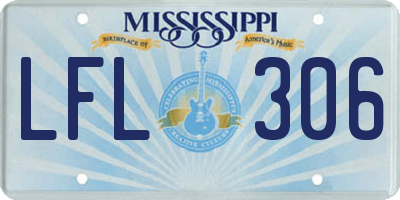 MS license plate LFL306