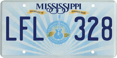 MS license plate LFL328