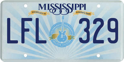 MS license plate LFL329