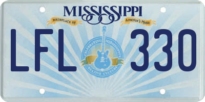 MS license plate LFL330