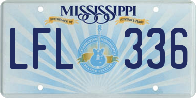 MS license plate LFL336