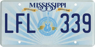 MS license plate LFL339