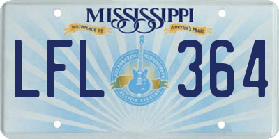 MS license plate LFL364