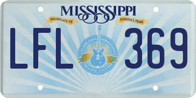 MS license plate LFL369