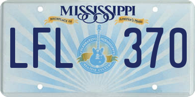 MS license plate LFL370