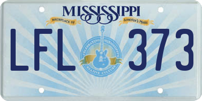 MS license plate LFL373