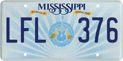 MS license plate LFL376