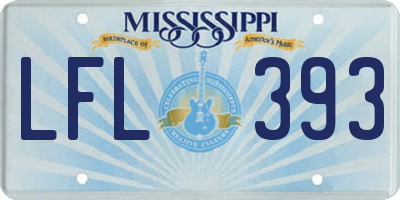 MS license plate LFL393