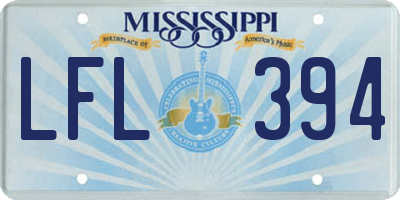 MS license plate LFL394