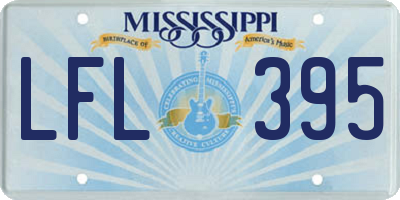 MS license plate LFL395