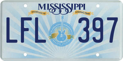 MS license plate LFL397