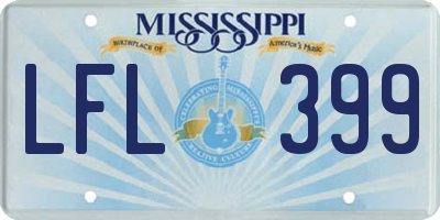MS license plate LFL399