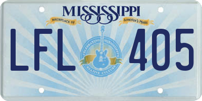 MS license plate LFL405