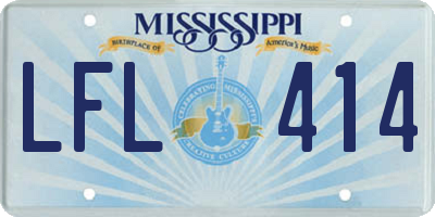 MS license plate LFL414