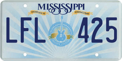 MS license plate LFL425