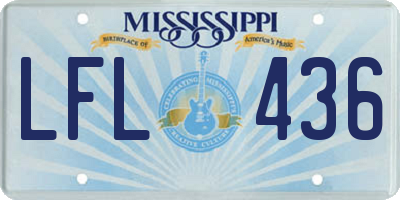 MS license plate LFL436