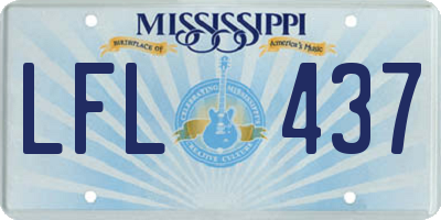 MS license plate LFL437