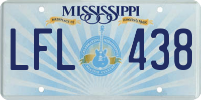 MS license plate LFL438