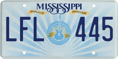 MS license plate LFL445
